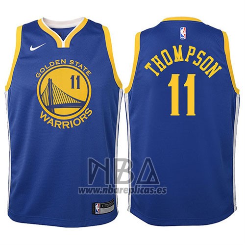 Camiseta Nino Golden State Warriors Klay Thompson NO 11 2017-18 Azul